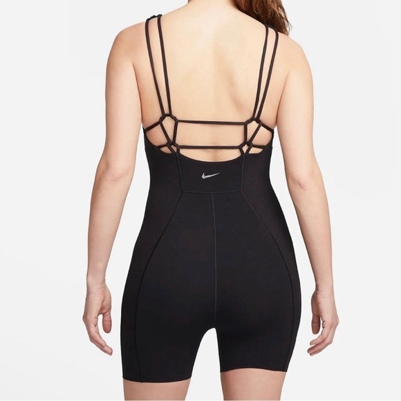 Nike Yoga Dri-FIT Luxe 5" Jumpsuit NWT XL Women’s Black - Picture 2 of 8